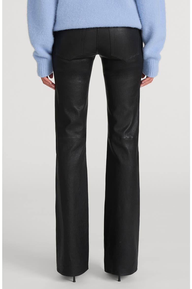 x The Ritz Paris Rodeo Straight Leg Leather Jeans, Alternate, color, BLACK