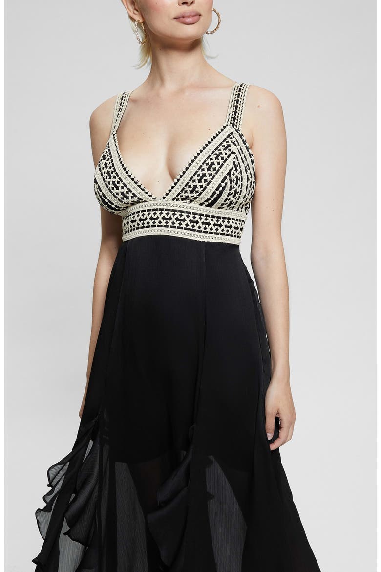 Serena Maxi Dress, Alternate, color, JET BLACK A996