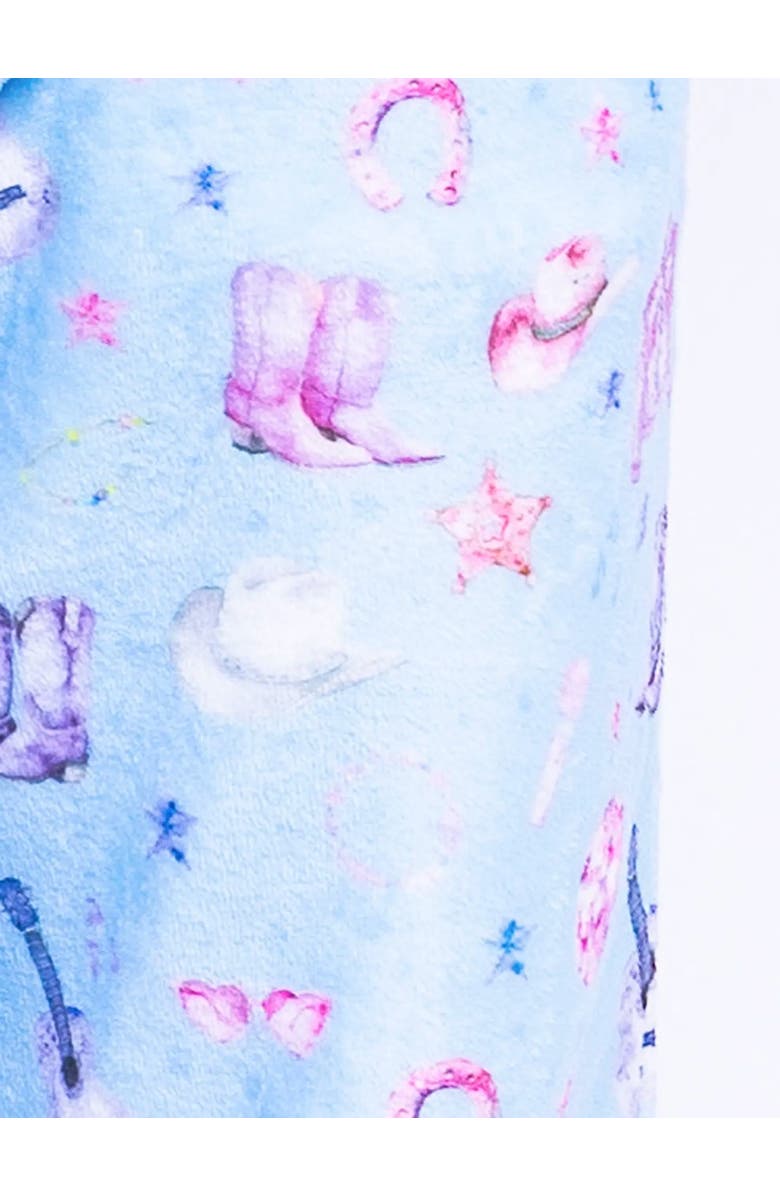 Preppy Goose Plush Wild West loungewear pant, Alternate, color, Periwinkle