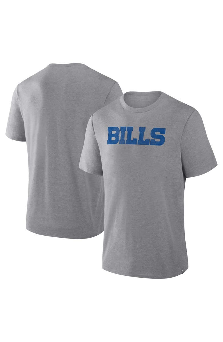 FANATICS Men's Fanatics Heather Gray Buffalo Bills Pass Rush Tri-Blend T-Shirt, Main, color, Heather Gray