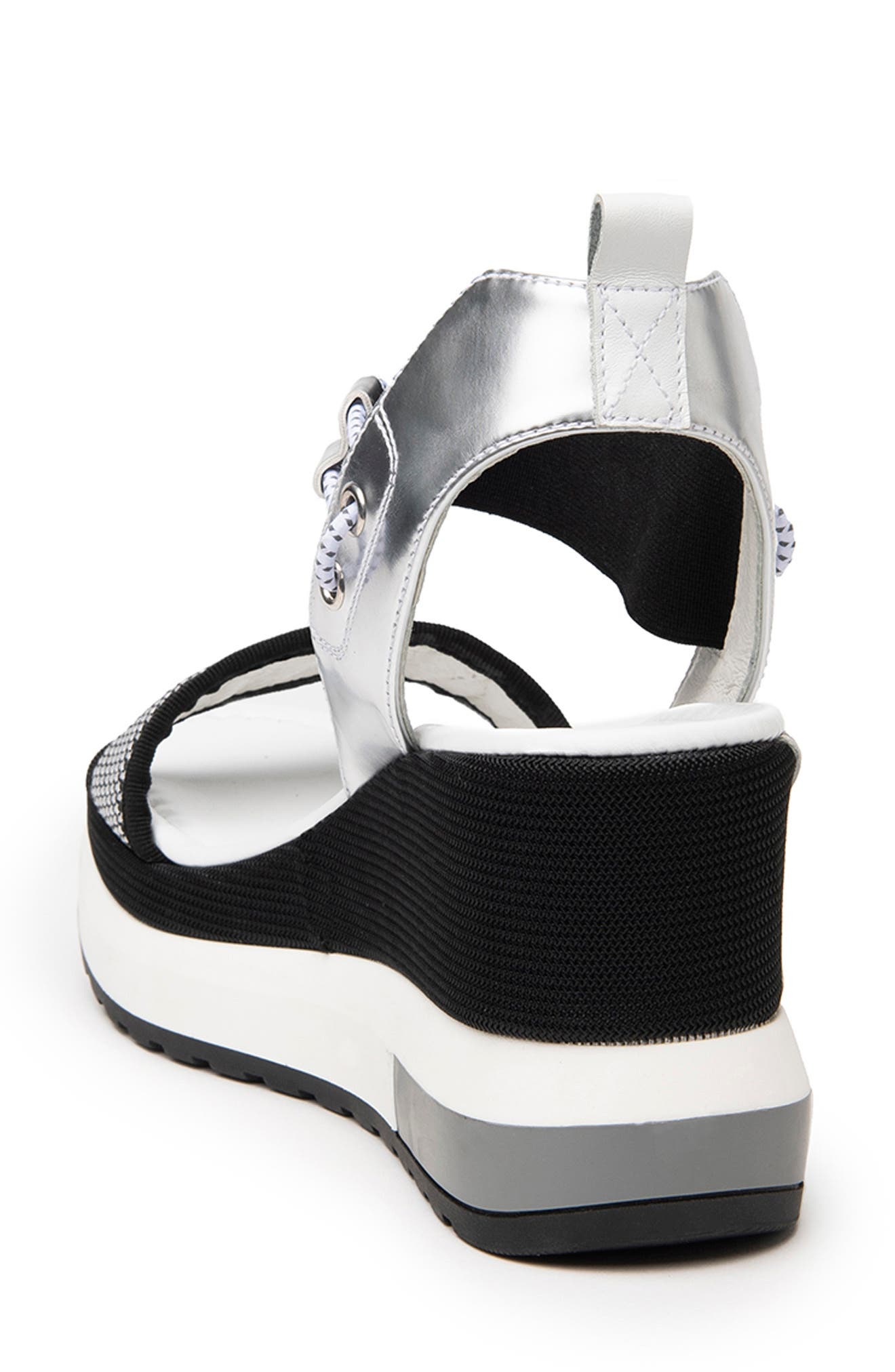 NeroGiardini Bungee Platform Wedge Sandal, Alternate, color, 