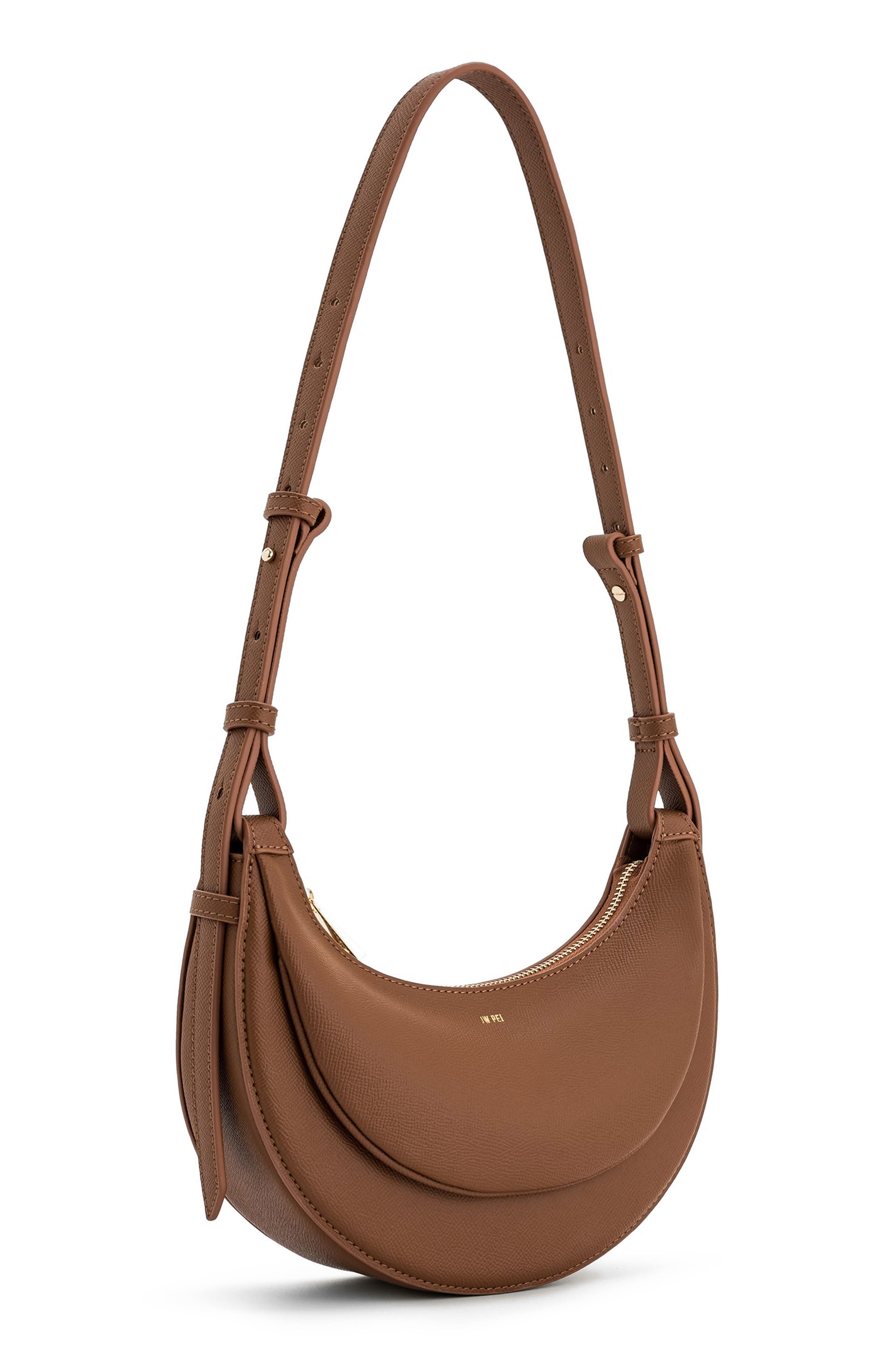 JW PEI Sharon Faux Leather Crossbody Bag, Alternate, color, Brown