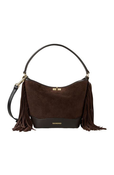 TANGOSO fringed suede bag