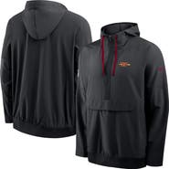 Nike Men's Nike Black Washington Commanders Sideline Broken Rules Alternate Anorak Half-Zip Hooded Jacket