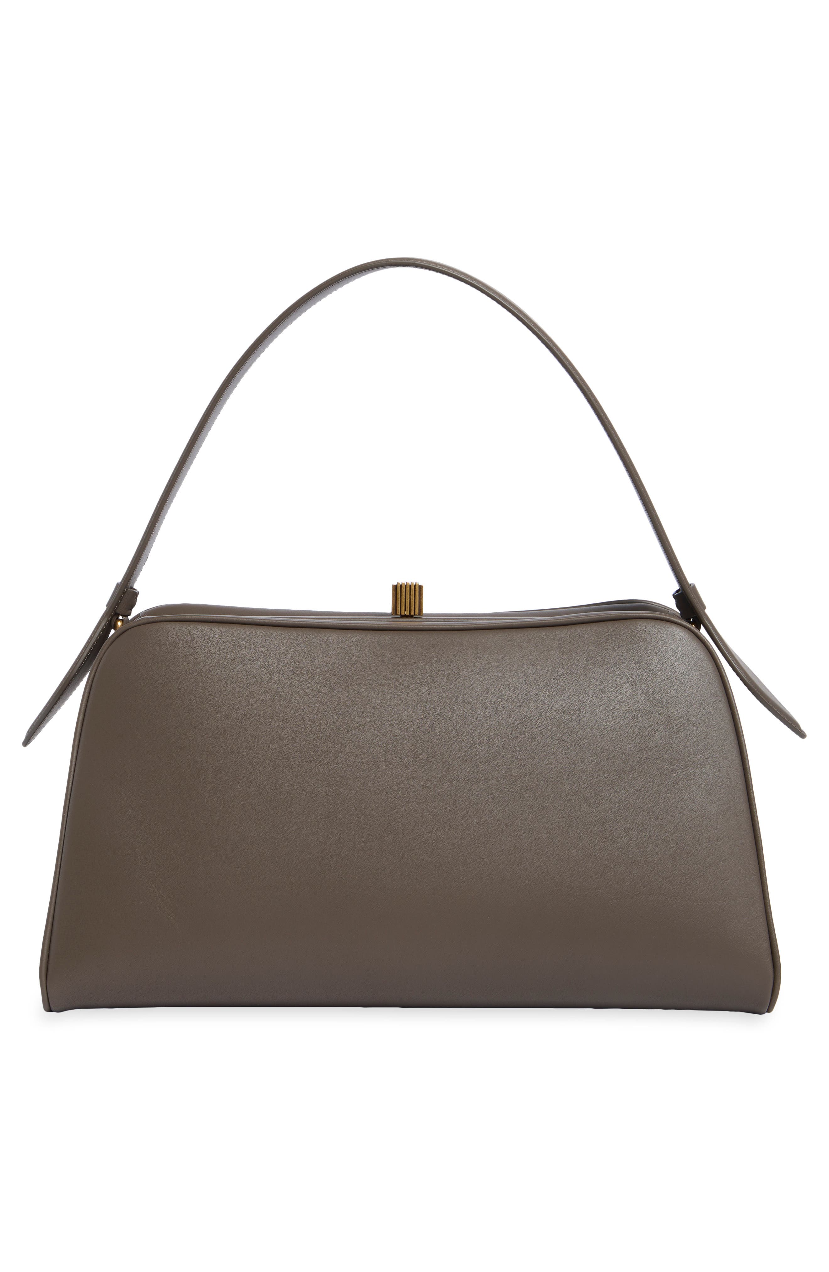 Cate Leather Top Handle Bag, Alternate, color, ELEPHANT