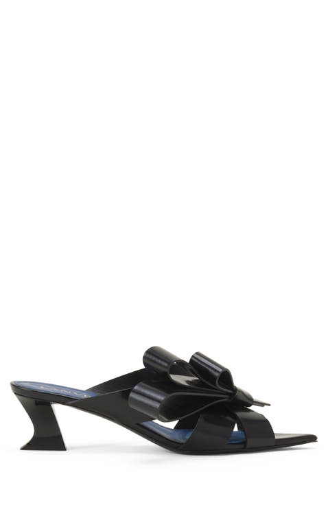Cadeau Leather Mules With Heel