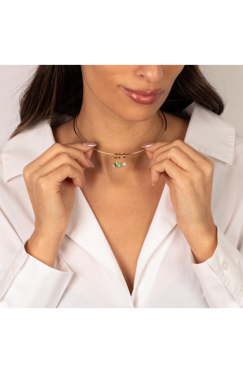 BY ADINA EDEN Summer Dangling Solid Thin Wire Choker Necklace, Alternate, color, Multi-Color