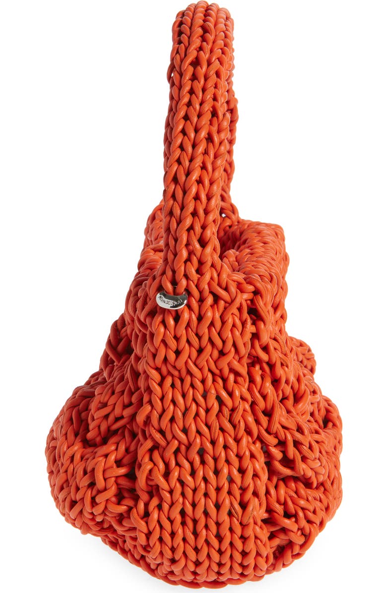 JW Anderson Small Cable Knit Top Handle Bag, Alternate, color, 429 Orange