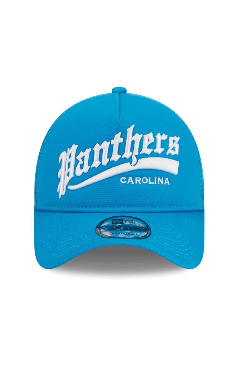New Era Men's New Era Blue Carolina Panthers Caliber Trucker 9FORTY Adjustable Hat, Alternate, color, Blue
