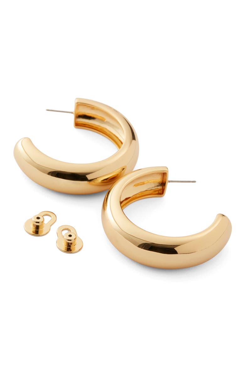 Gia Large Hoop Earrings, Alternate, color, HIGH POLISH GOLD