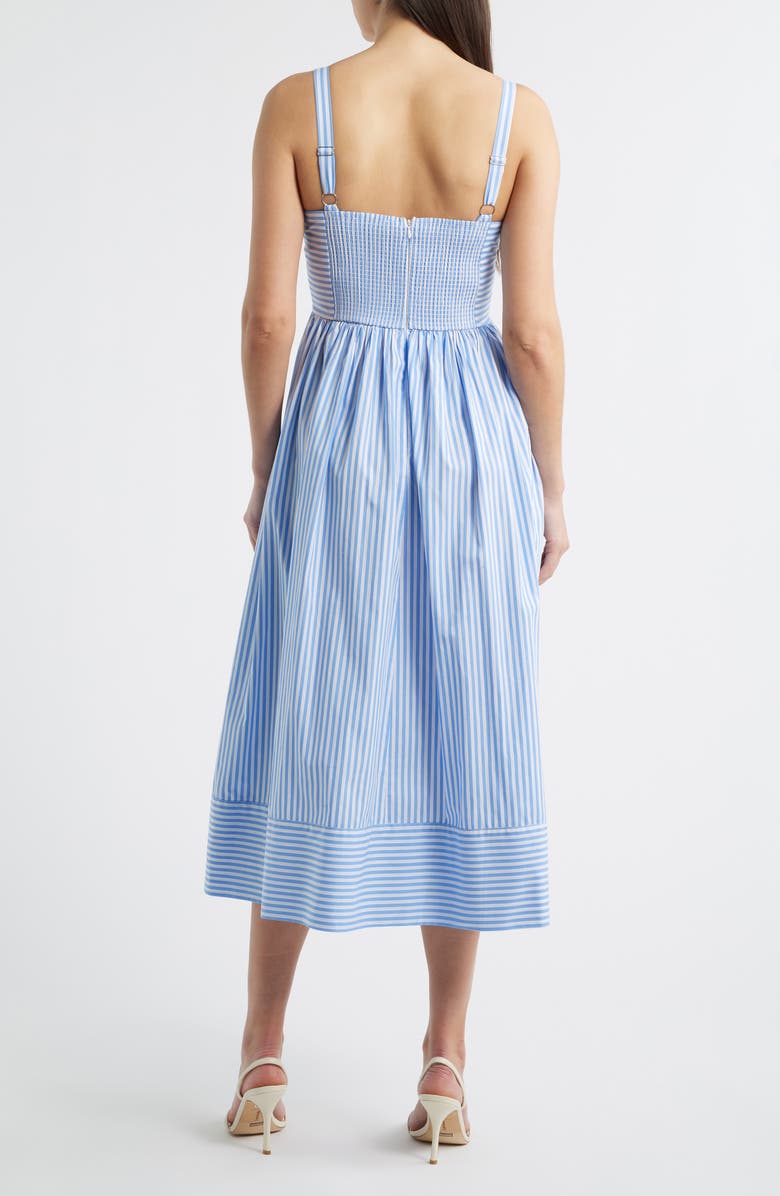 ZOE AND CLAIRE Stripe Midi Sundress, Alternate, color, Sky Blue Stripe