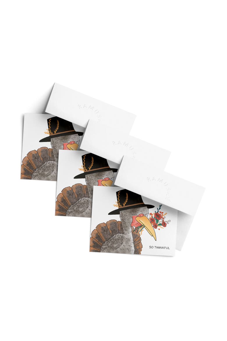 Fall/Halloween Greeting Cards "So Thankful Turkey", Main, color, Multi-Pack