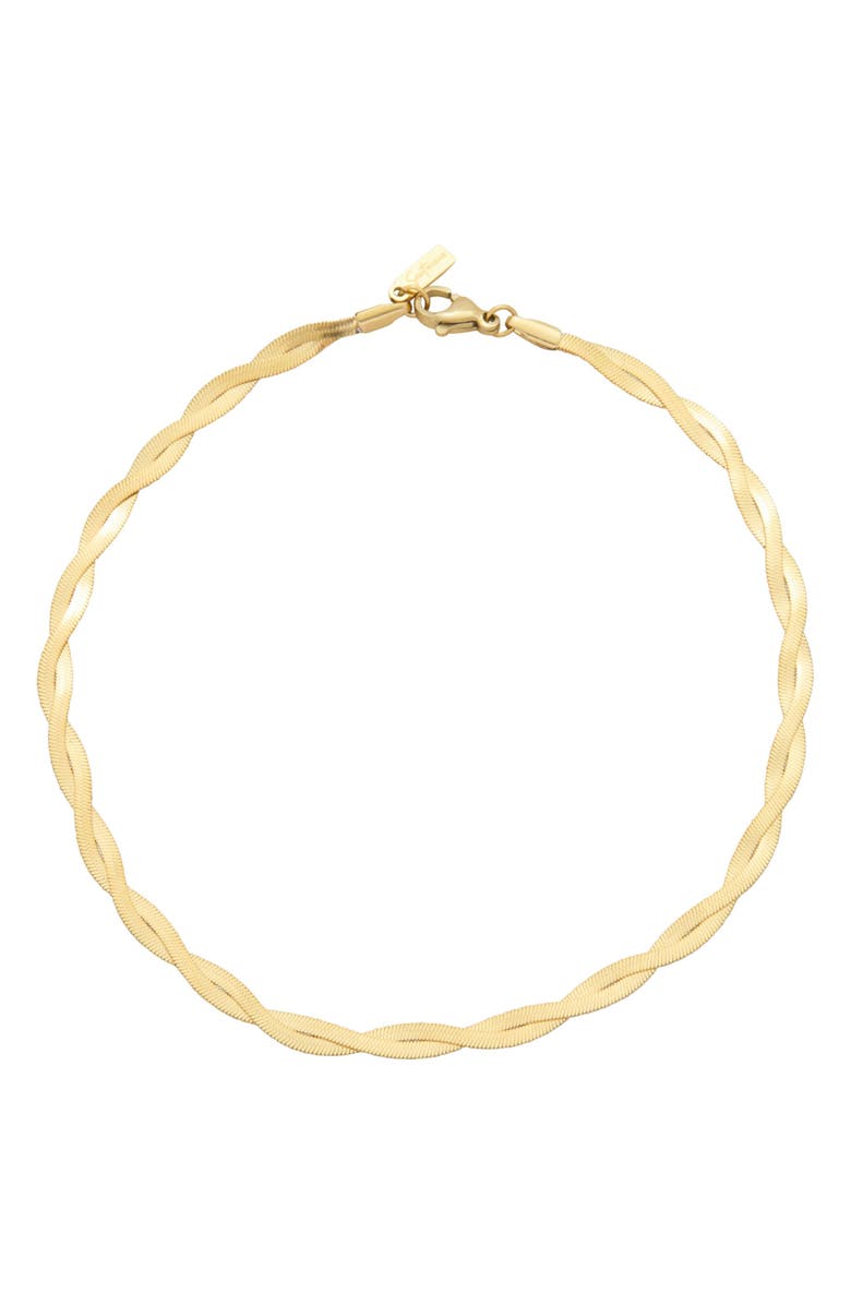 st. Moran Twisted Chain Anklet, Main, color, Gold