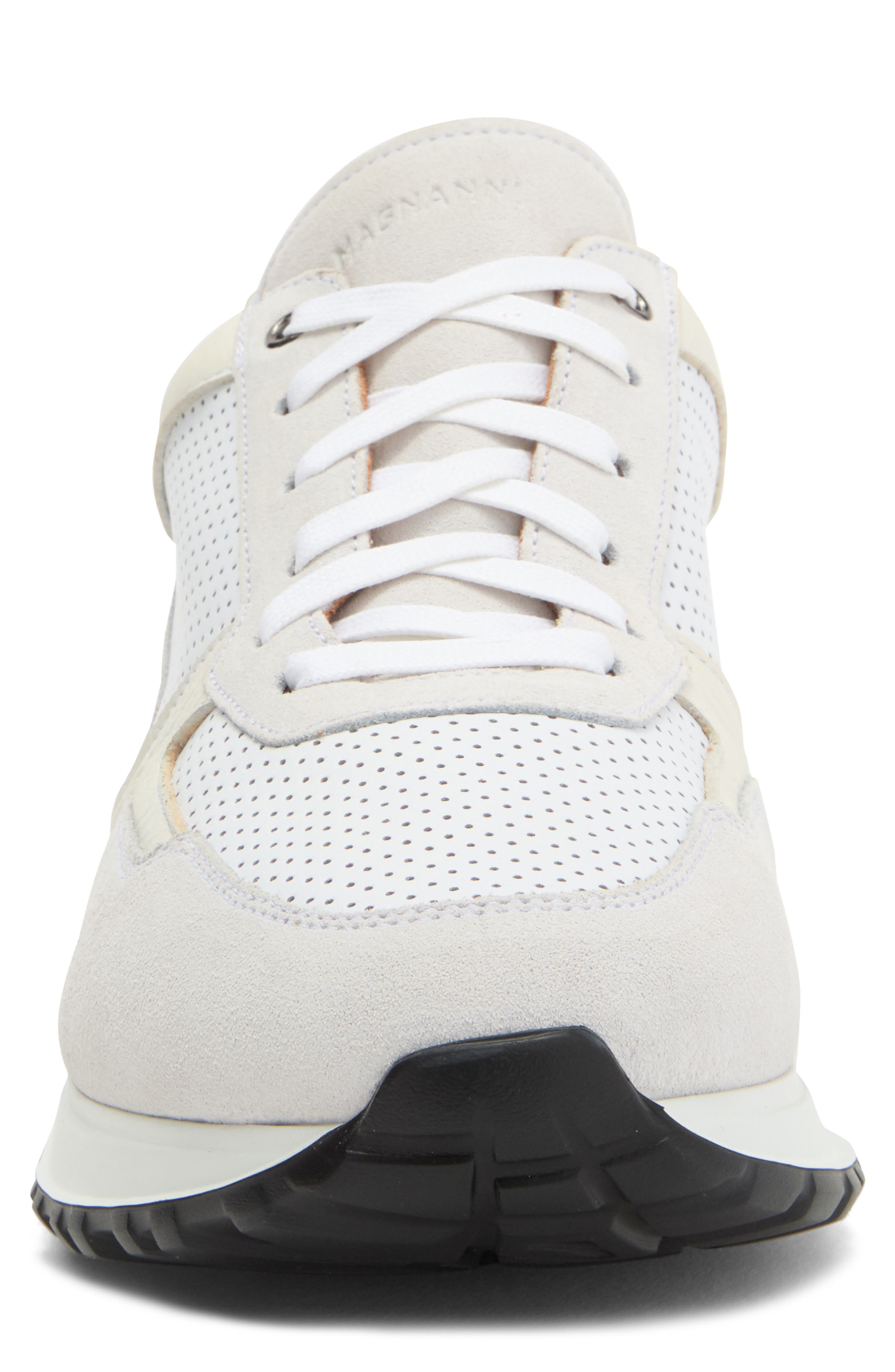 Magnanni Fado Perforated Sneaker, Alternate, color, White / White