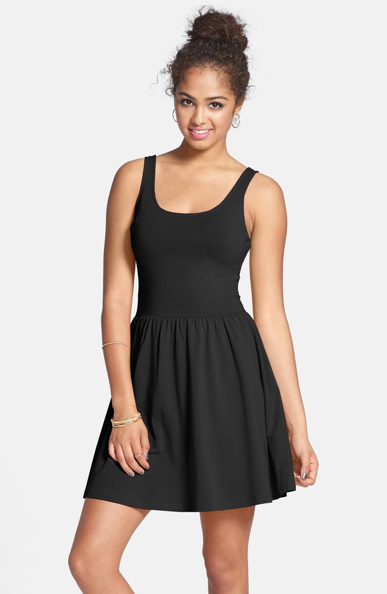 Frenchi <sup>®</sup> Cross Back Skater Dress, Main, color,