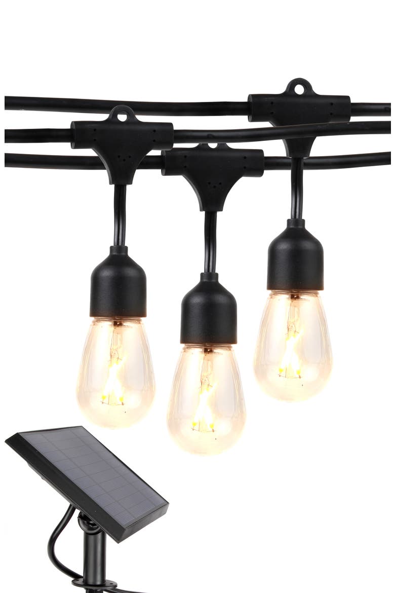 Ambience Solar LED Hanging String Lights, Main, color, BLACK