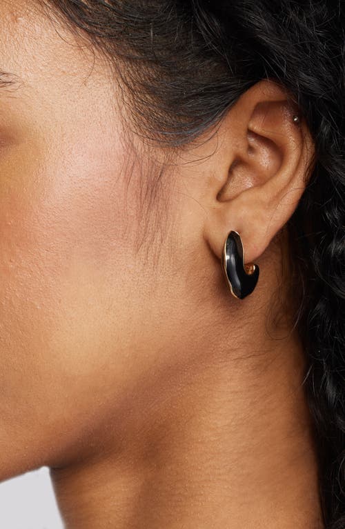 Open Edit Chubby Enamel Hoop Earrings