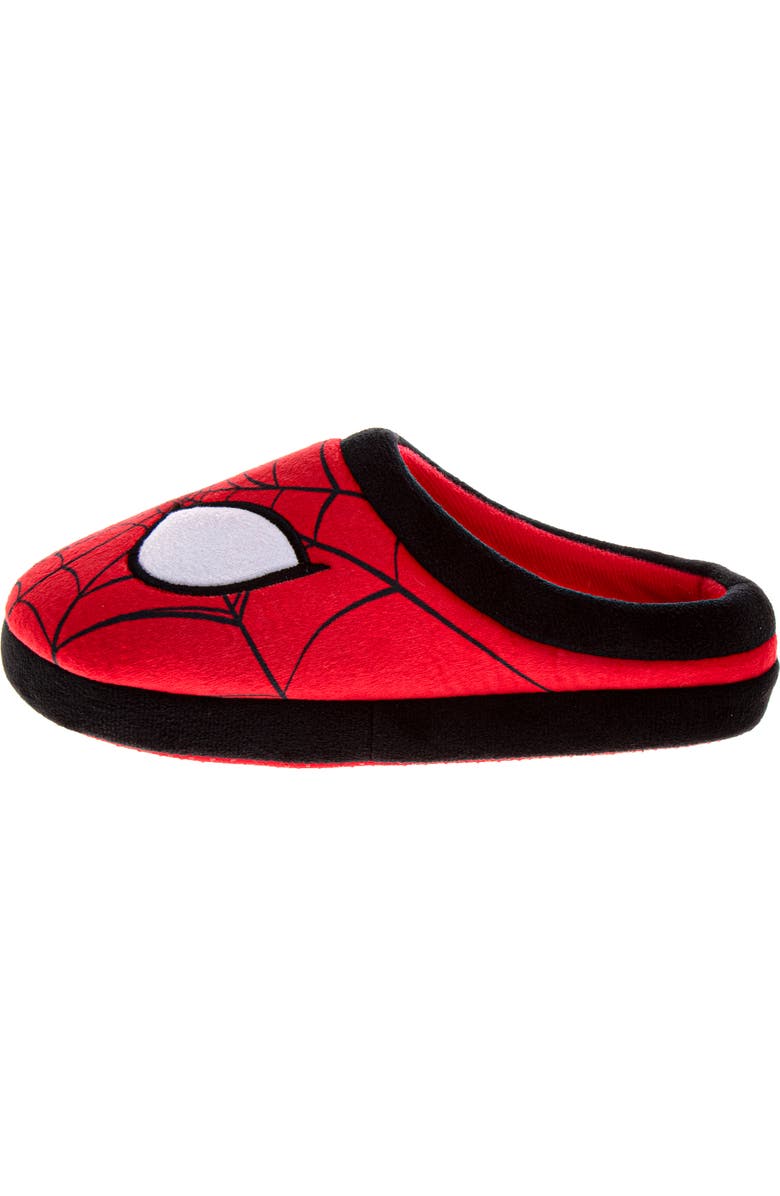 Spider-Man Marvel Spiderman Slippers - Cozy, Plush, and Fun House Shoes, Alternate, color, Red
