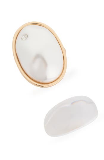 Nordstrom Rack 2-pack Assorted Rings In Gold