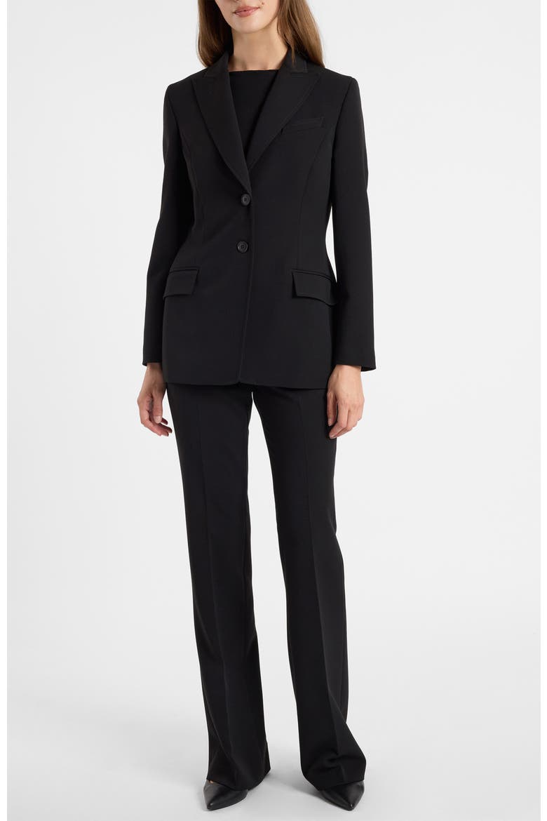 Enrica Two-button Sleek Tailored Jacket, Alternate, color, Onyx