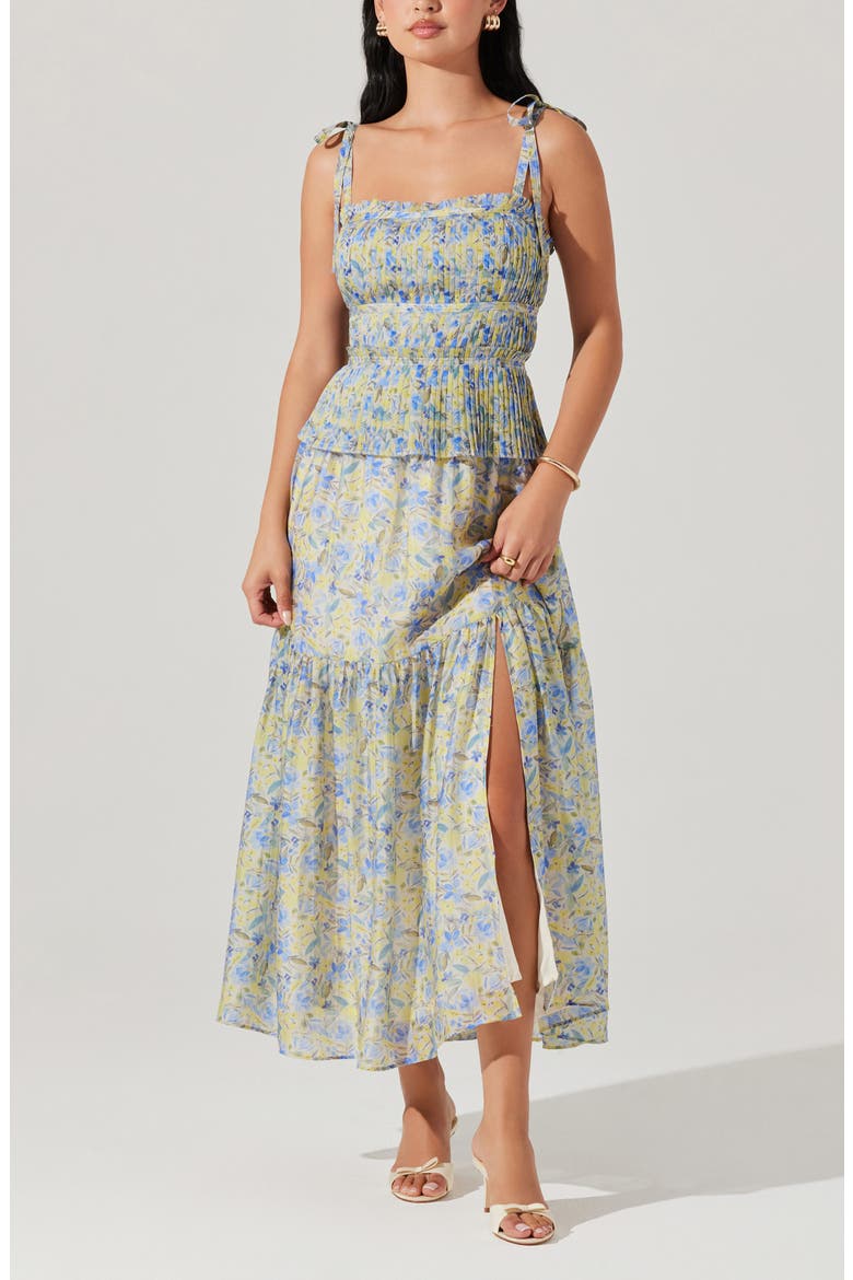 Ethelind Floral Tiered Sundress, Alternate, color, BLUE YELLOW FLORAL