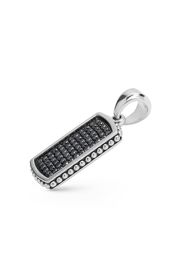 Men's Anthem Black Diamond ID Tag, Alternate, color, STERLING SILVER