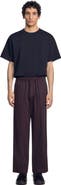 SANDRO Wide-leg elastic waist trousers