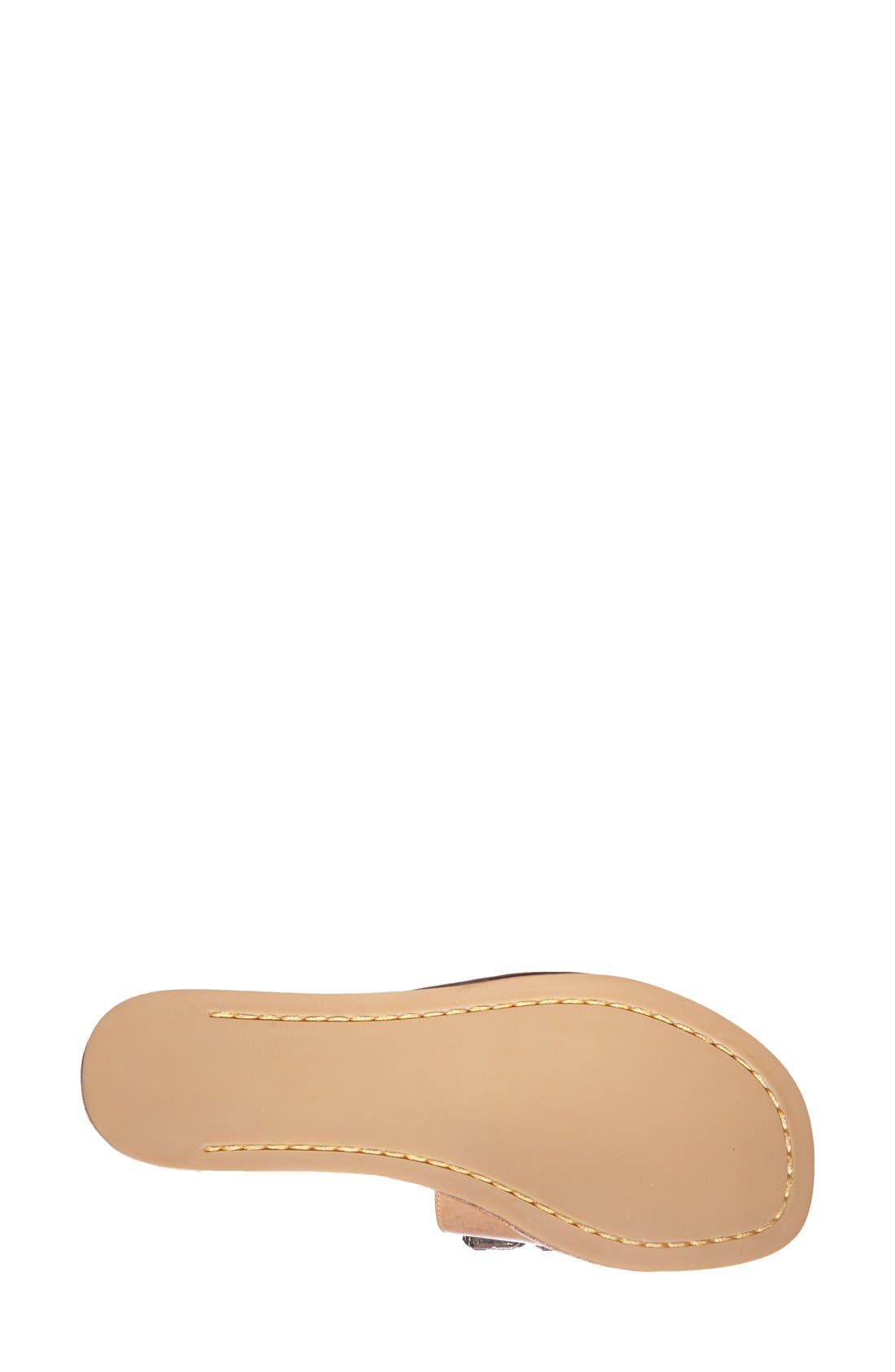 'Darjana' Jeweled Leather Slide Sandal, Alternate, color, NUDE COMBO