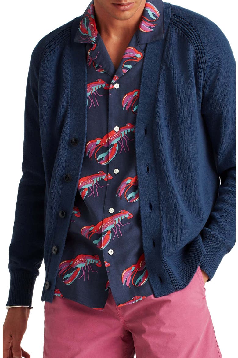 Cotton Cardigan, Main, color, INDIGO