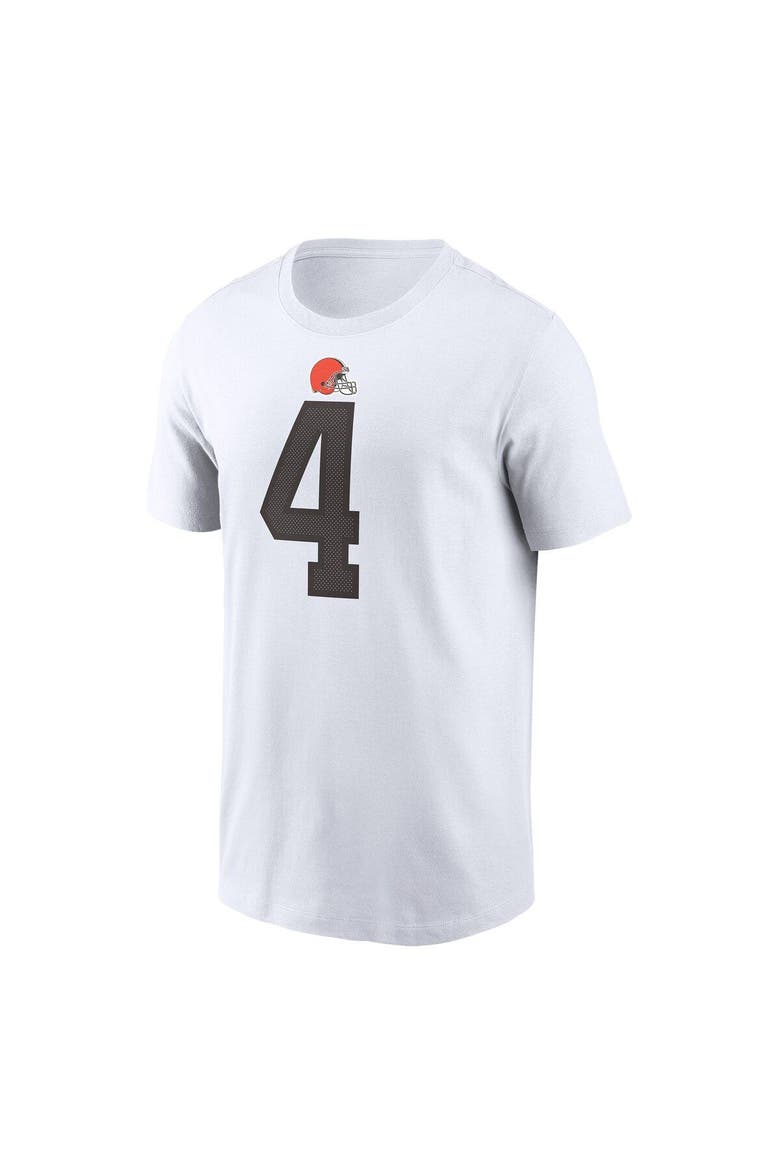 Men's Nike Deshaun Watson White Cleveland Browns Player Name & Number T-Shirt, Alternate, color, White