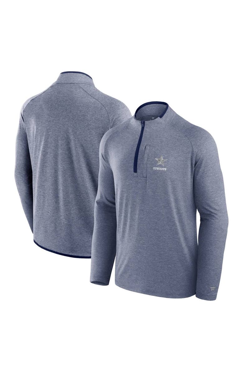 FANATICS Unisex Fanatics Navy Dallas Cowboys Front Office Performance Primary Quarter-Zip Jacket, Main, color, Navy