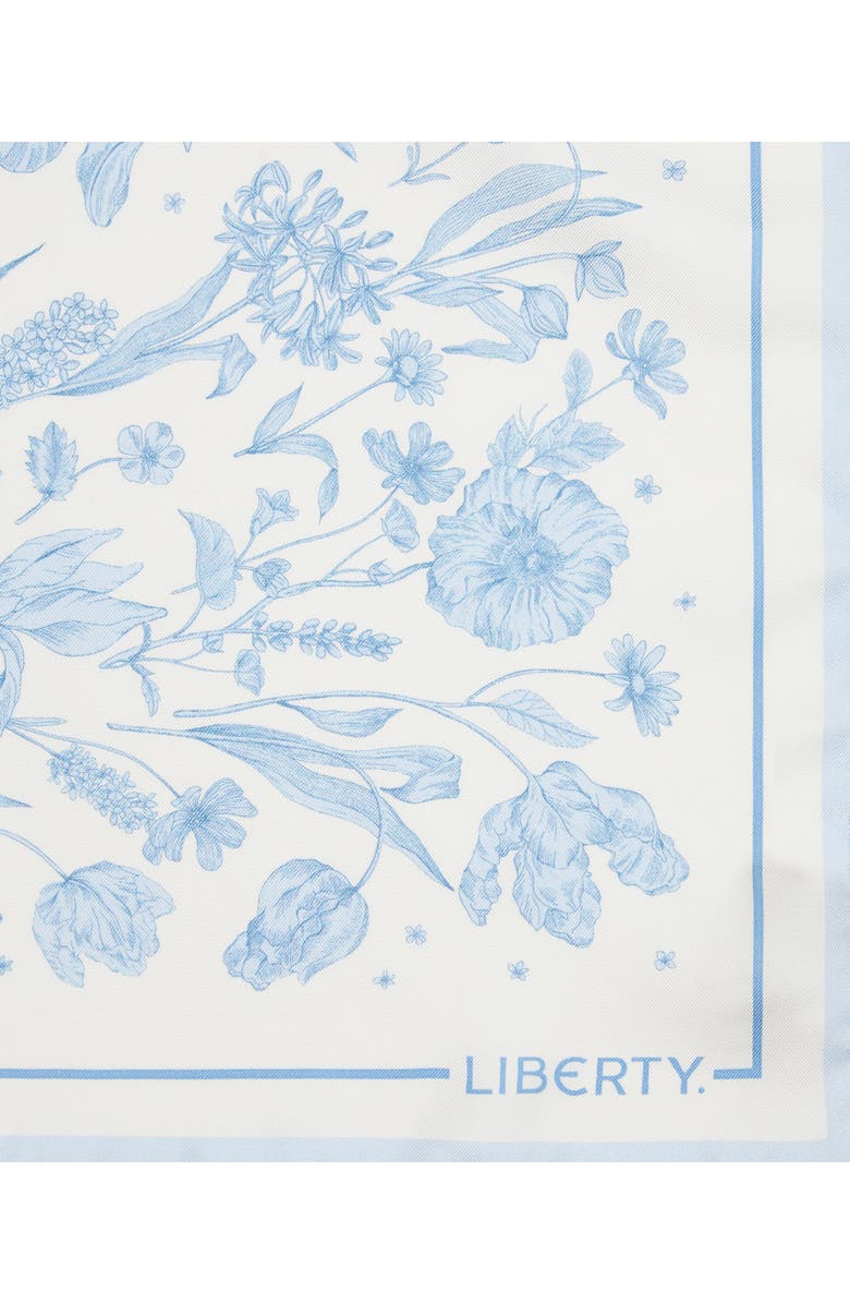 Liberty London Mono Muse Silk Square Scarf, Alternate, color, Light Blue