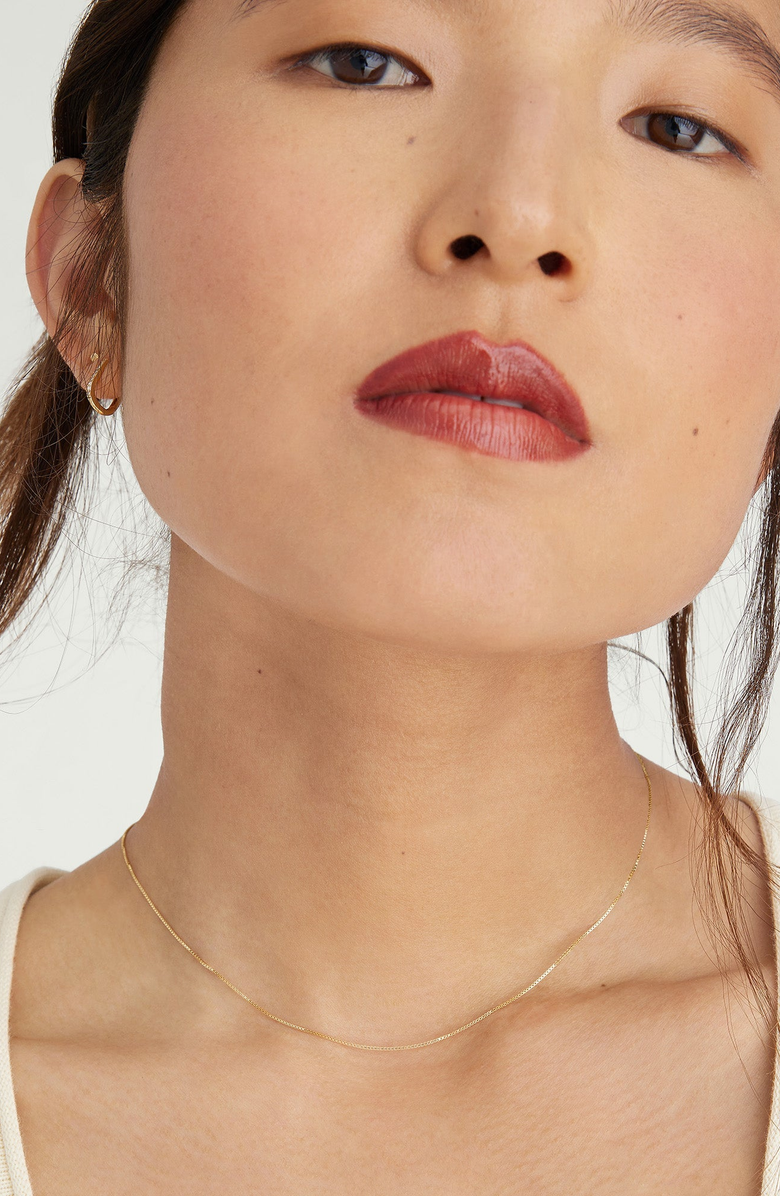 MEJURI Baby Box Chain Necklace, Alternate, color, 14K Yellow Gold