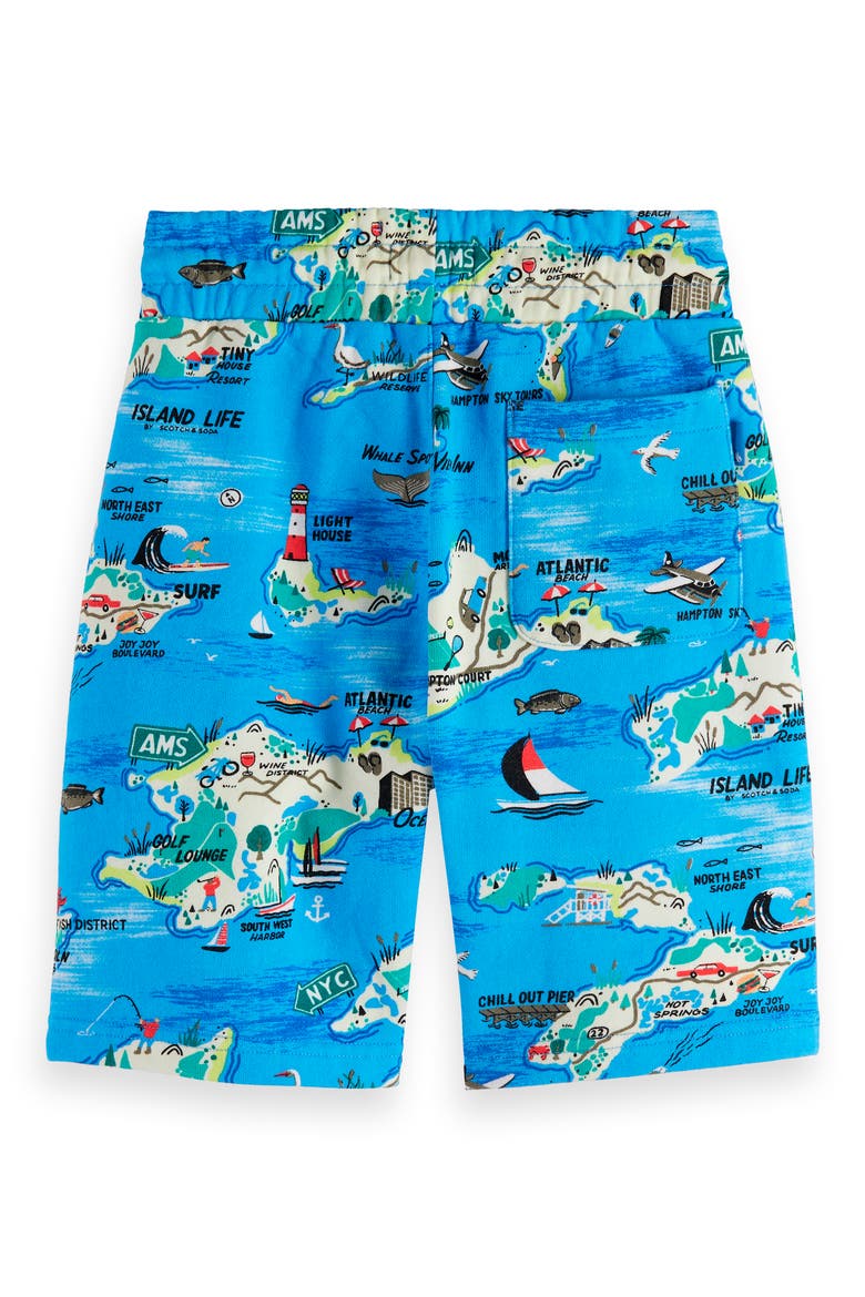 Kids' Print Cotton Sweat Shorts, Alternate, color, 7874 HAMPTON ISLAND