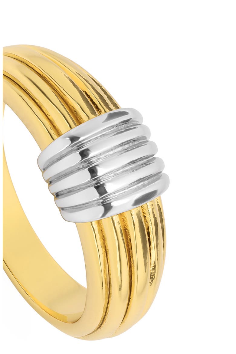 Textured Two-Tone Band Ring, Alternate, color, SILVER