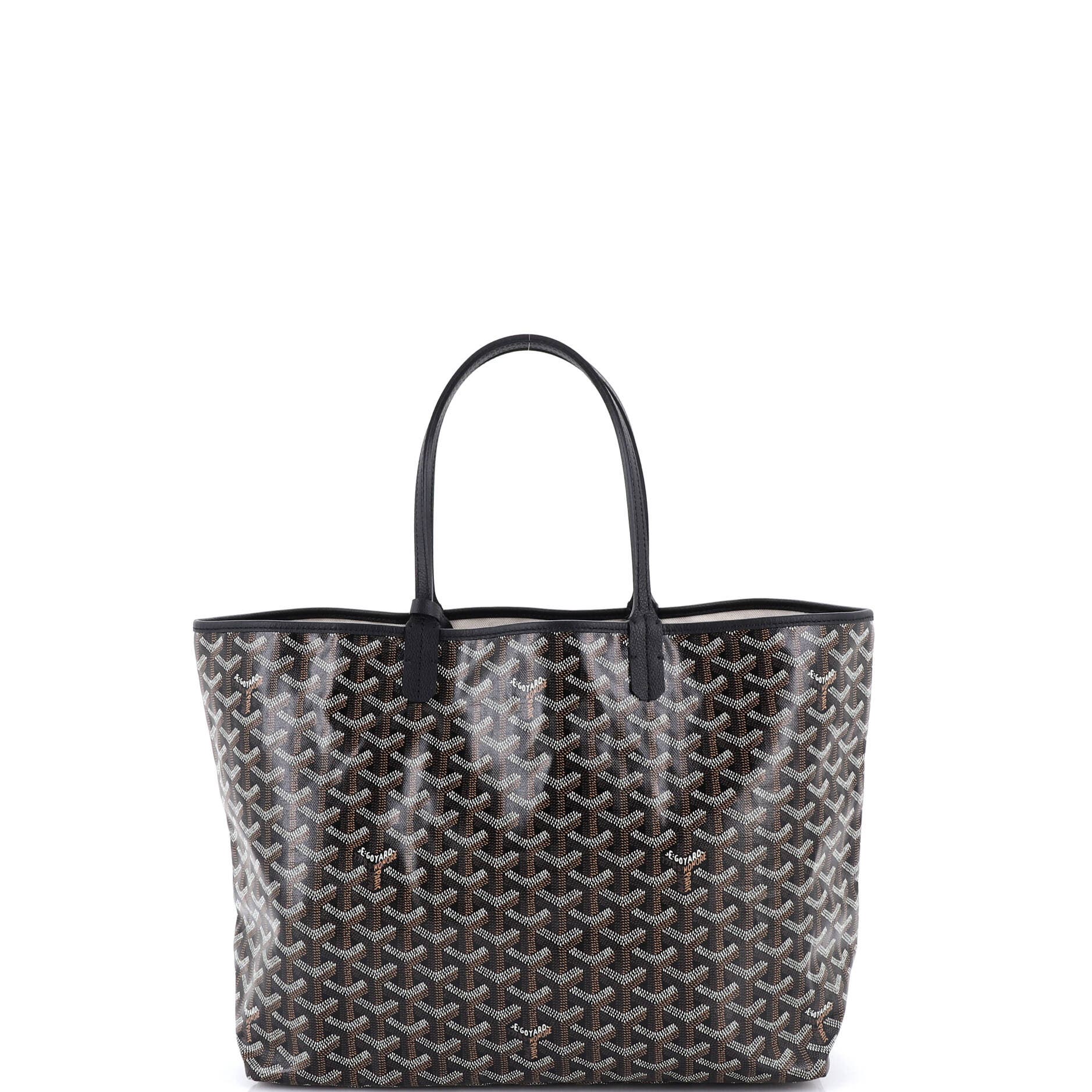 Pre-Owned Goyard Saint Louis Tote Coated Canvas PM, Main, color, Black