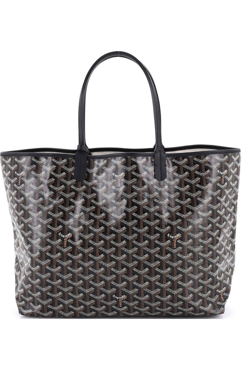 Pre-Owned Goyard Saint Louis Tote Coated Canvas PM, Main, color, Black