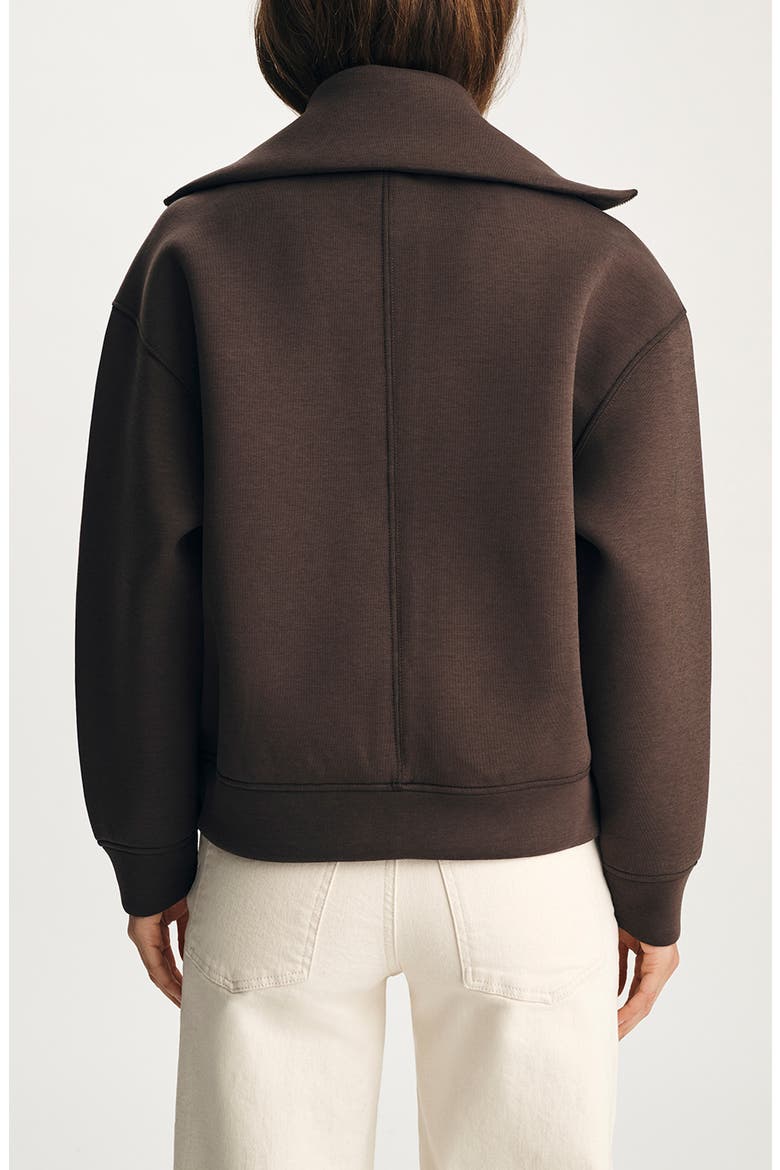 Sporty Luxe Full Zip Fleece Sweatshirt, Alternate, color, COFFEE BEAN