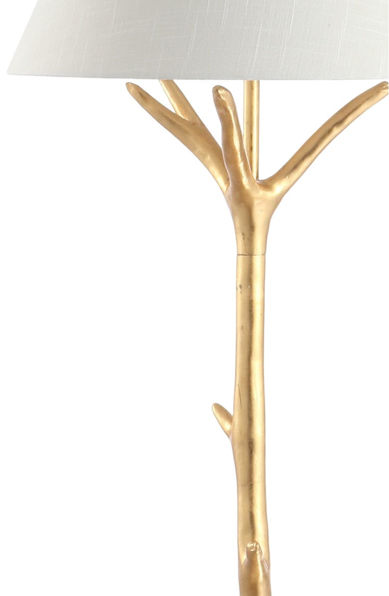 JONATHAN Y Arbor 63.5" Faux Bois Resin LED Floor Lamp, Gold Leaf, Alternate, color, Gold Leaf