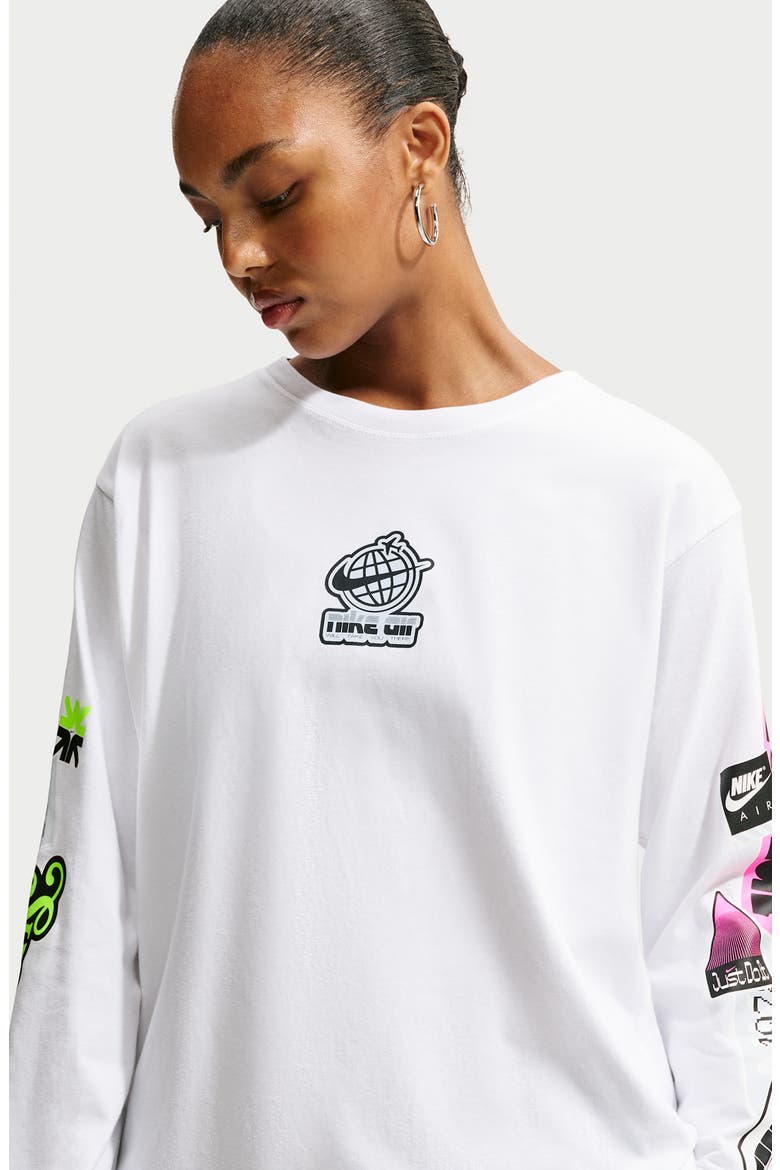 Sportswear Long Sleeve Graphic T-Shirt, Alternate, color, WHITE