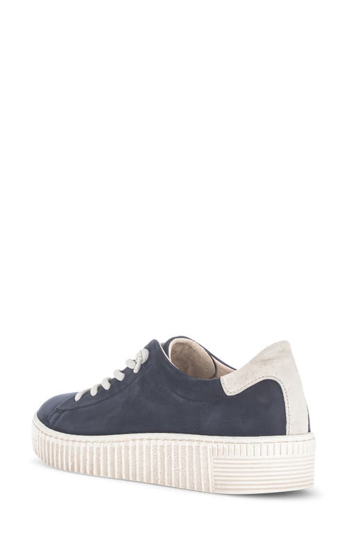 Gabor Lace Up Sneaker In Blue