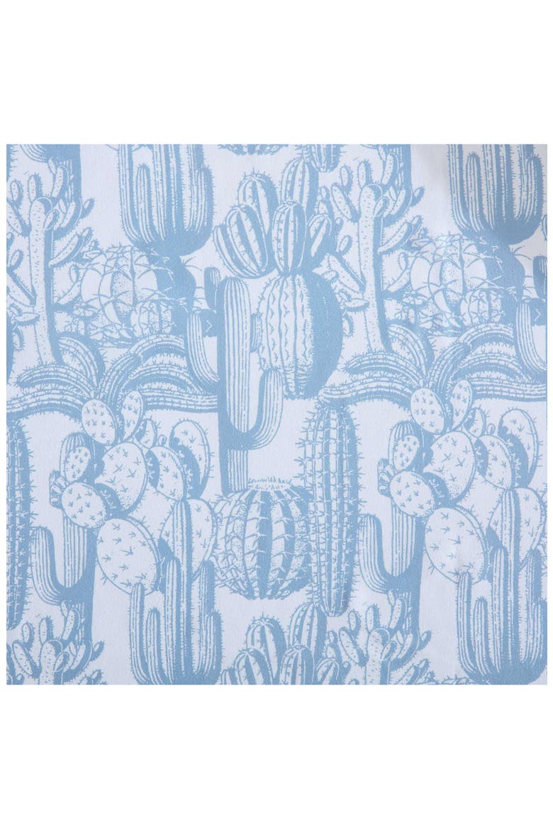 Cactus Toile Print Microfiber Sheet Set, Alternate, color, LIGHT BLUE