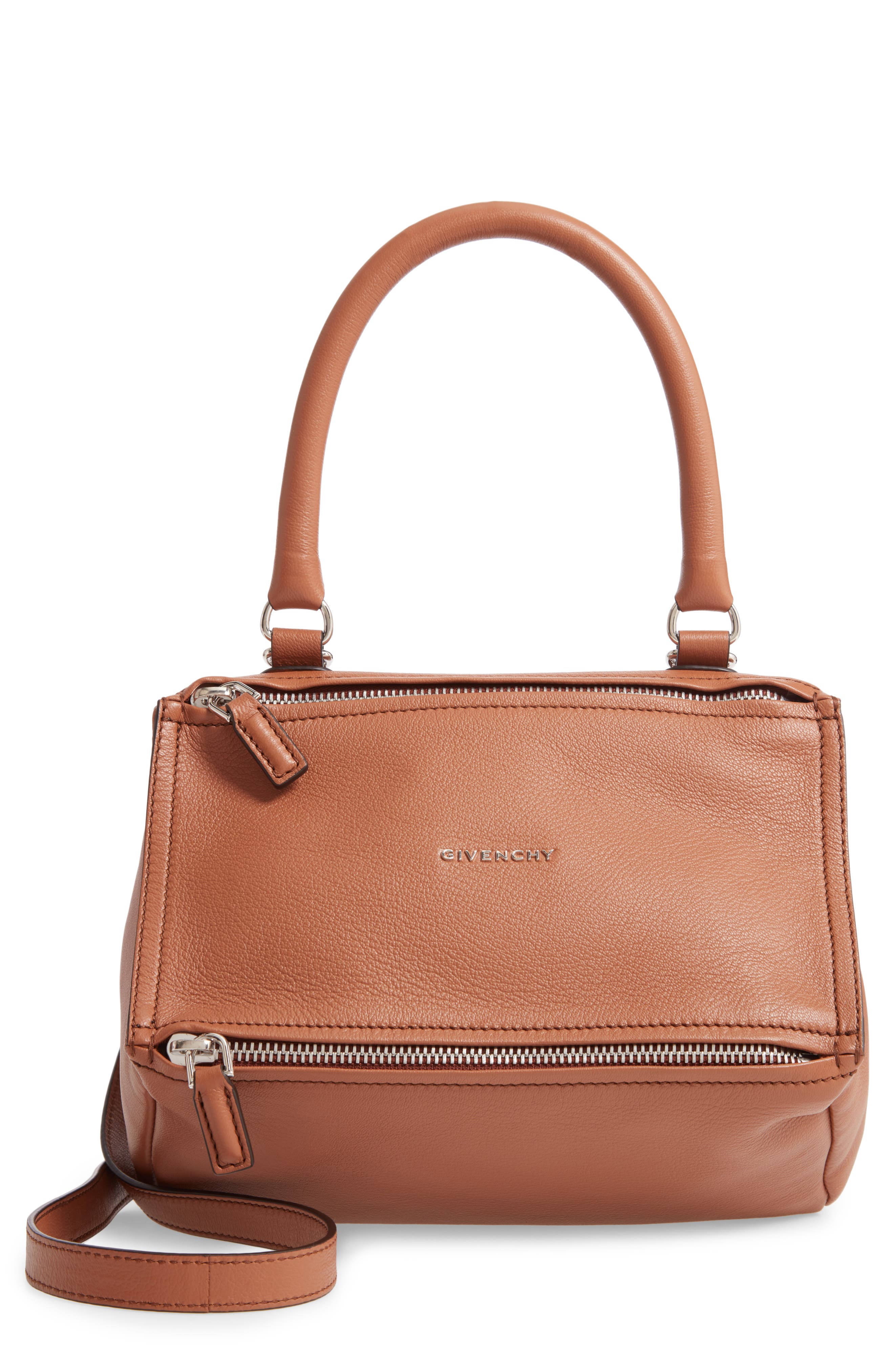 Givenchy Small Pandora Leather Satchel, Main, color, 