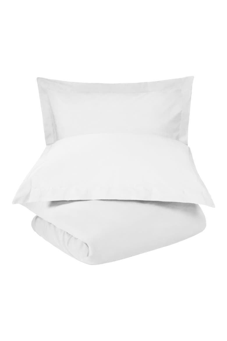 Solid 300 Thread Count Sateen Duvet Cover & Shams Set, Main, color, WHITE