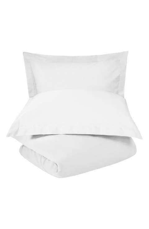 Solid 300 Thread Count Sateen Duvet Cover & Shams Set