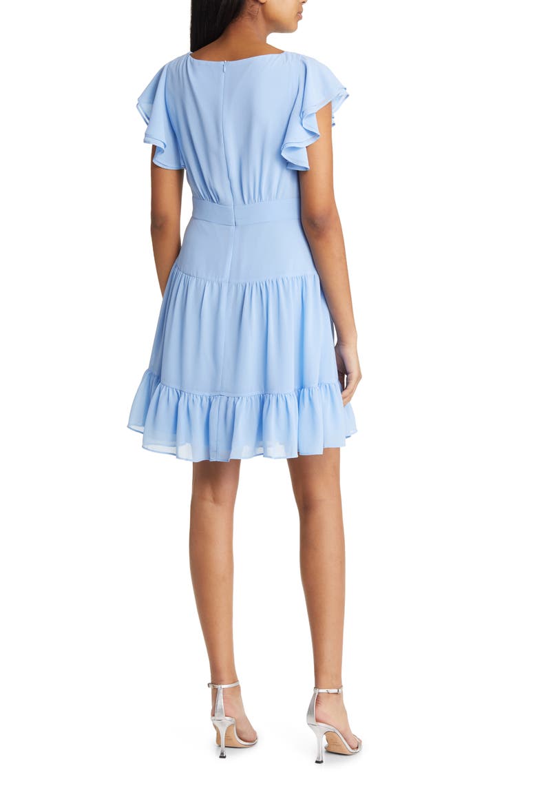 Flutter Sleeve Tiered Ruffle Dress, Alternate, color, PERIWINKLE