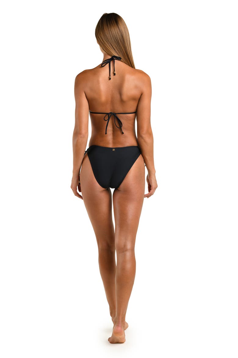 Sunshine Solids Triangle Bikini Top, Alternate, color, BLACK