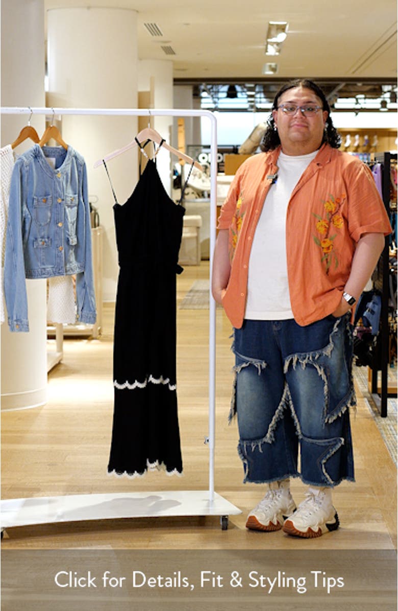 Halter Bead Strap Midi Dress, sales video thumbnail