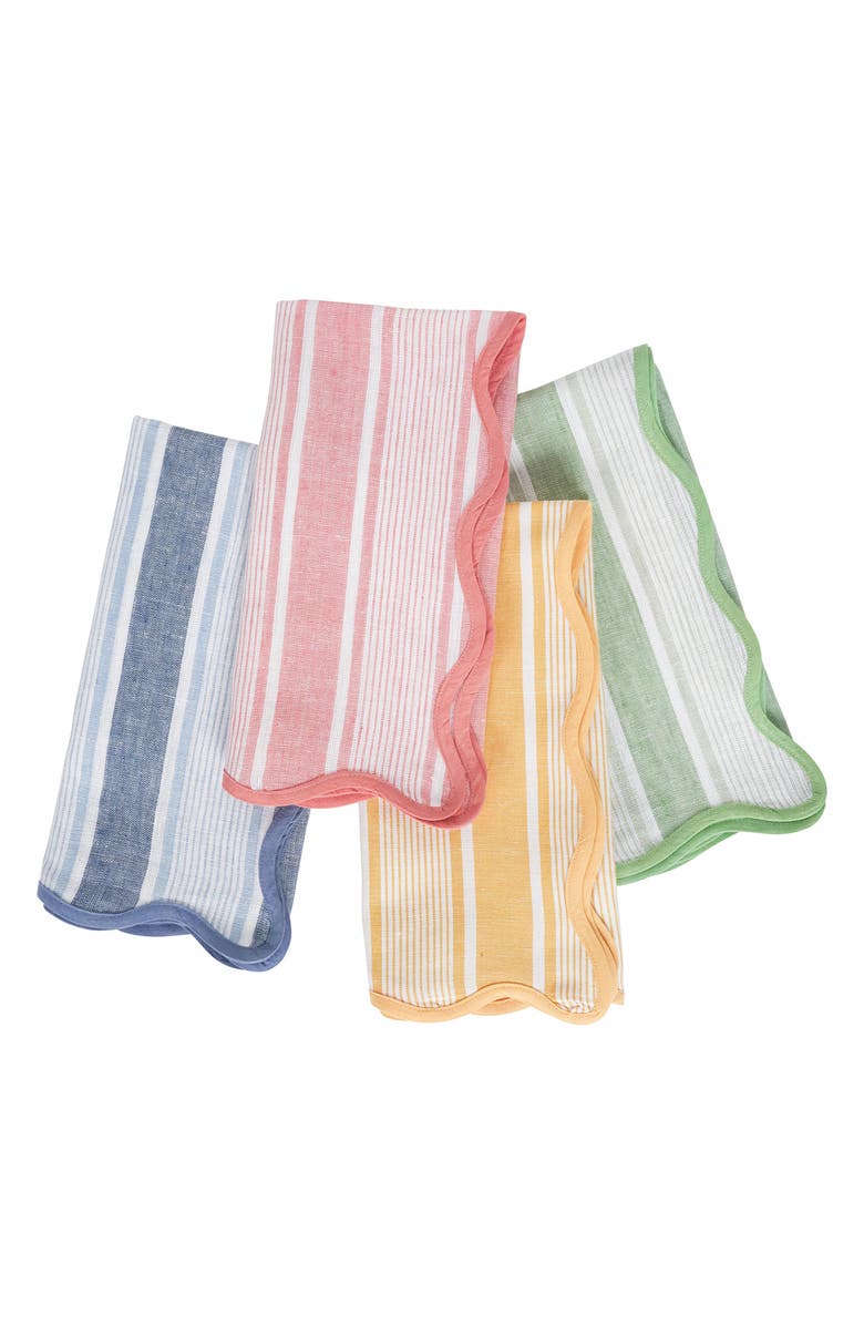 Juliska Cabana Set of 4 Napkins, Alternate, color, Green Multi