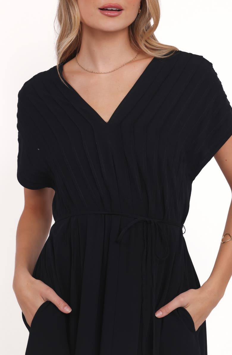 Petal & Pup Orly Midi Dress, Alternate, color, Black